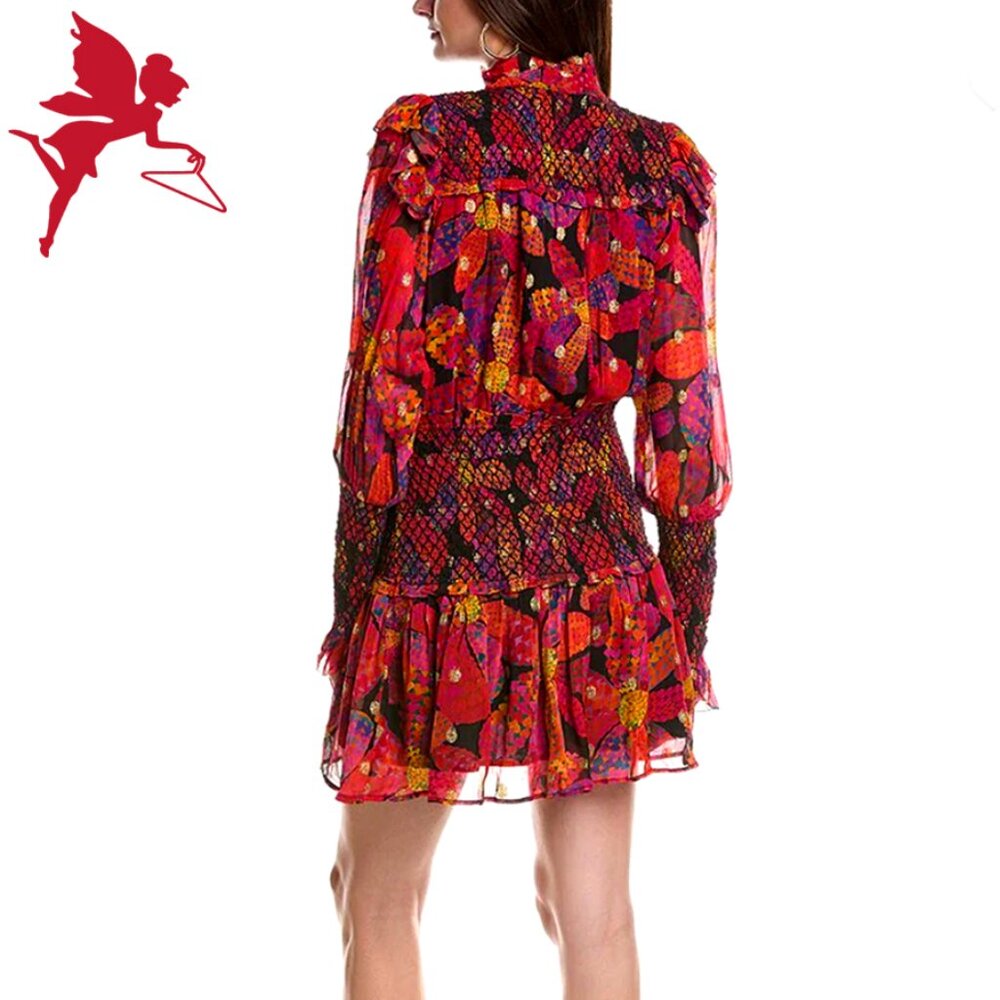 FARM RIO Daisy Smocked Ruffle Mini Dress - Picture 2 of 11